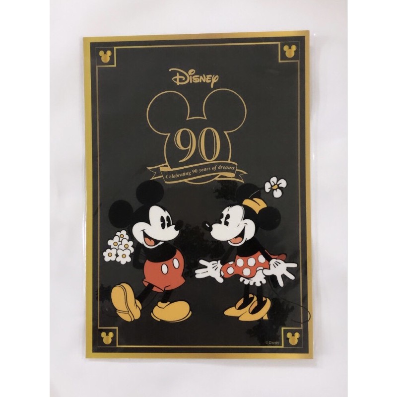 全新 正版授權 迪士尼90周年明信片 經典款 米奇米妮