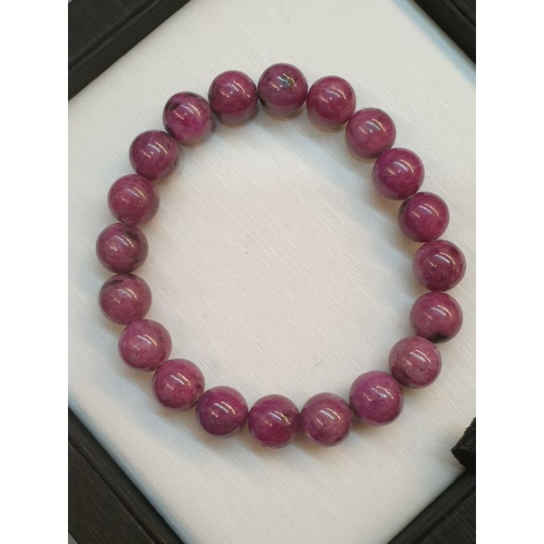 《阿紫水晶》天然緬甸紅寶石手珠
