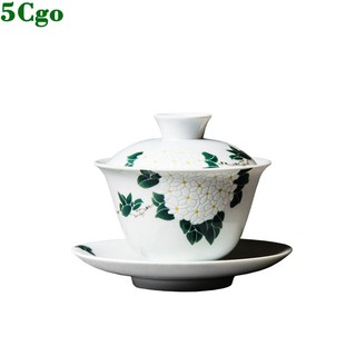5Cgo新年吉祥物做舊景德鎮陶瓷三才蓋碗白瓷蓋碗手繪茶杯敬茶碗 功夫茶具泡茶器 t605188530065