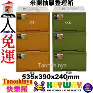 全臺滿千免運不含偏遠地區 快樂屋 聯府 ax81 ax82 ax-81 ax-82 米蘭單抽屜整理箱 單層收納箱 置物箱