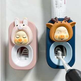 【現貨】自動牙膏擠壓神器可愛卡通兒童創意懶人牙膏擠壓器