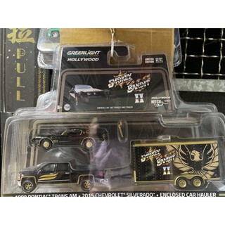 《模王》 1/64 美國綠光 模型合金車 pontiac 拖車組
