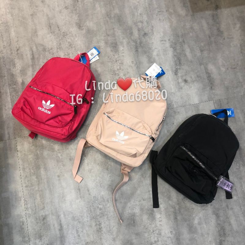 Linda❤️代購 ADIDAS BACKPACK 尼龍 書包 後背包 FL9619 黑 Ed4726 粉ed4727