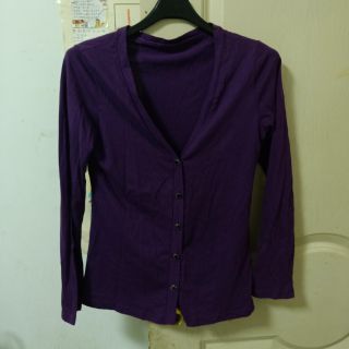 【二手】女春夏薄長袖深紫色外套