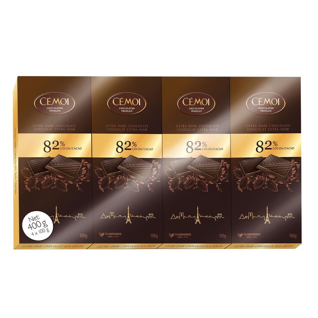【⭐Costco 好市多 代購⭐】CEMOI 82% 黑巧克力 100公克 X 6入 巧克力 零食 高濃度 純巧克力