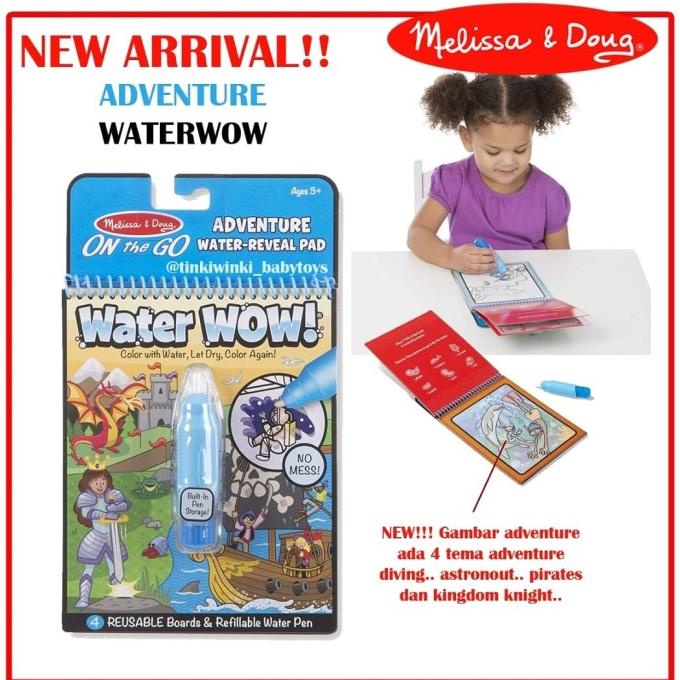 Melissa 和 Doug Water Wow Coloring 旅行玩具