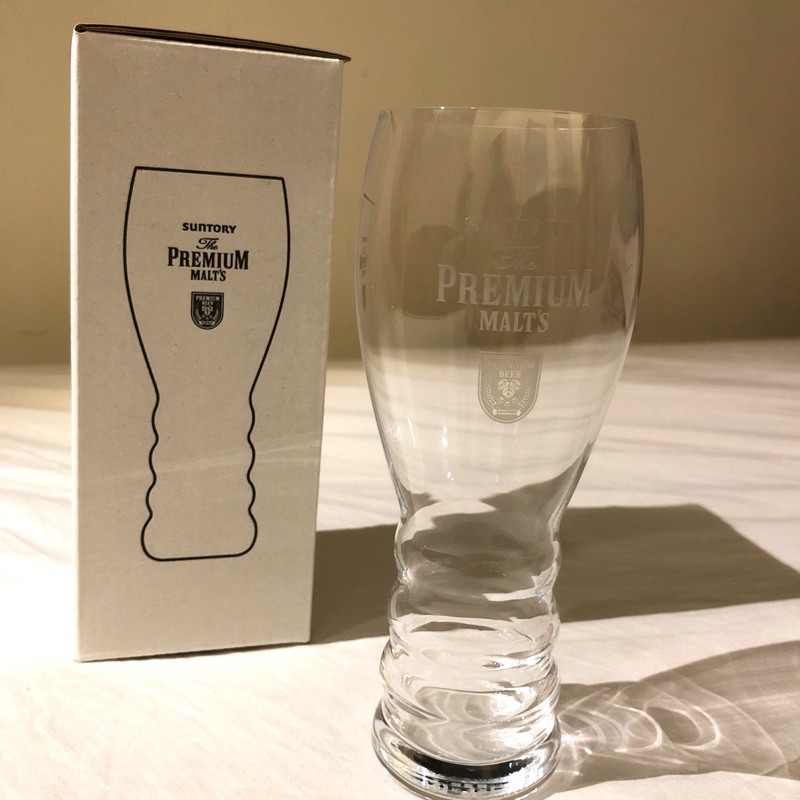 日本 三得利 Suntory Premium Malt's Beer 啤酒杯 玻璃杯 杯子 Riedel 紅酒杯 酒器