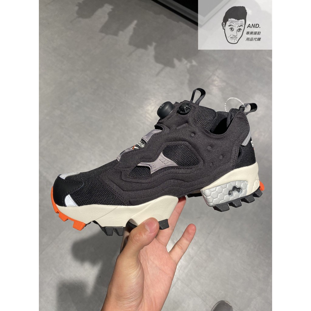 【AND.】REEBOK INSTAPUMP FURY TRAIL 黑灰橘 越野 充氣 襪套 復古 男款 FW6017