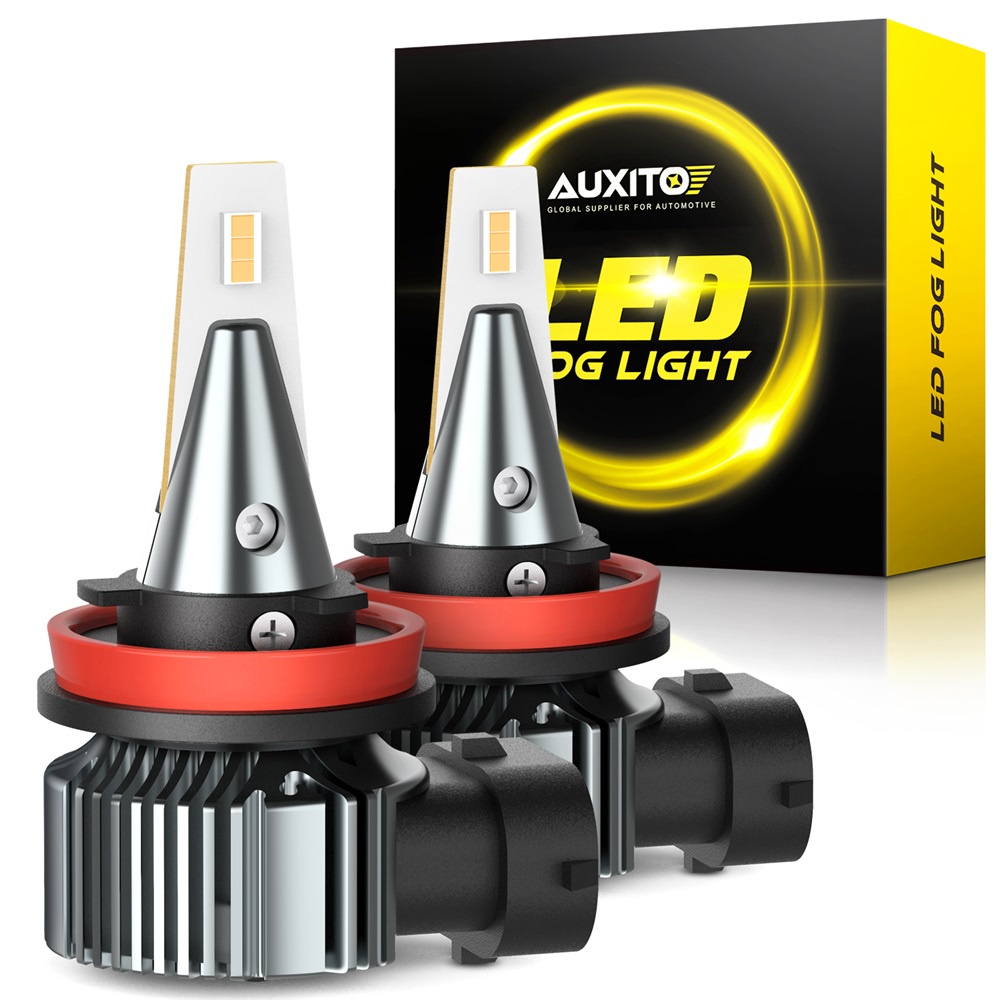 Auxito 2Pcs H8 H11 LED 燈泡 4000LM H9 LED CSP 汽車霧燈日間行車燈自動 6000