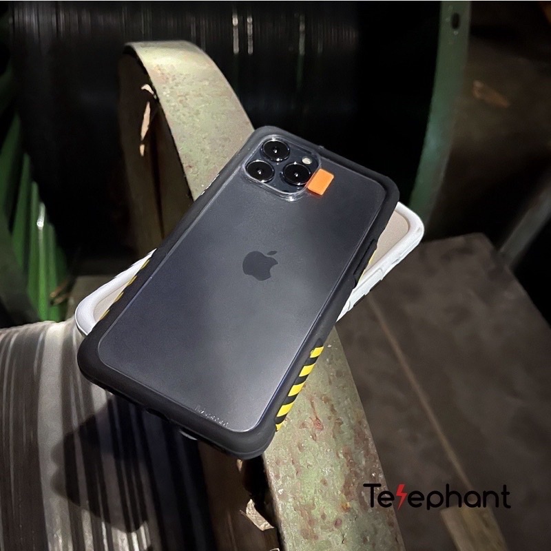 🍎Telephant太樂芬iPhone橘標黑黃工業風手機殼邊框13 12 11 Pro Max XR Xs 8 Plus