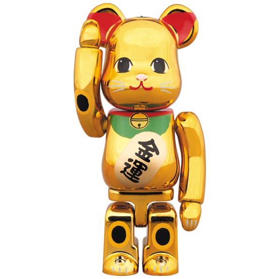 Be Rbrick 招き猫金メッキ六金运招财猫預訂 蝦皮購物