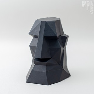 問創設計 DIY手作3D紙模型 禮物 擺飾 摩艾系列 - 淡定摩艾 (4色可選)