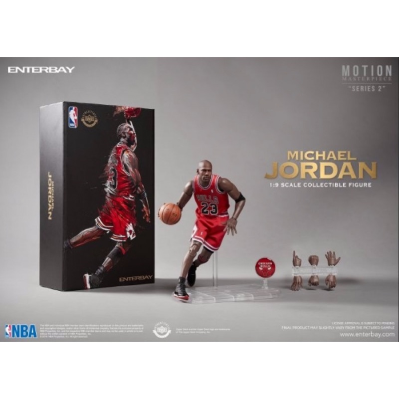 全新未拆ENTERBAY / 1/9/ NBA / 麥可喬丹 Michael Jordan /籃球大帝 23號可動公仔