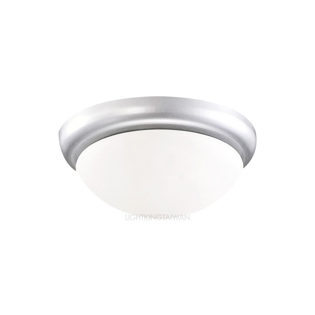 | 專業燈飾王 | 台灣製銀色金屬烤漆白玉玻璃小麗晶吸頂燈-單燈型-84889