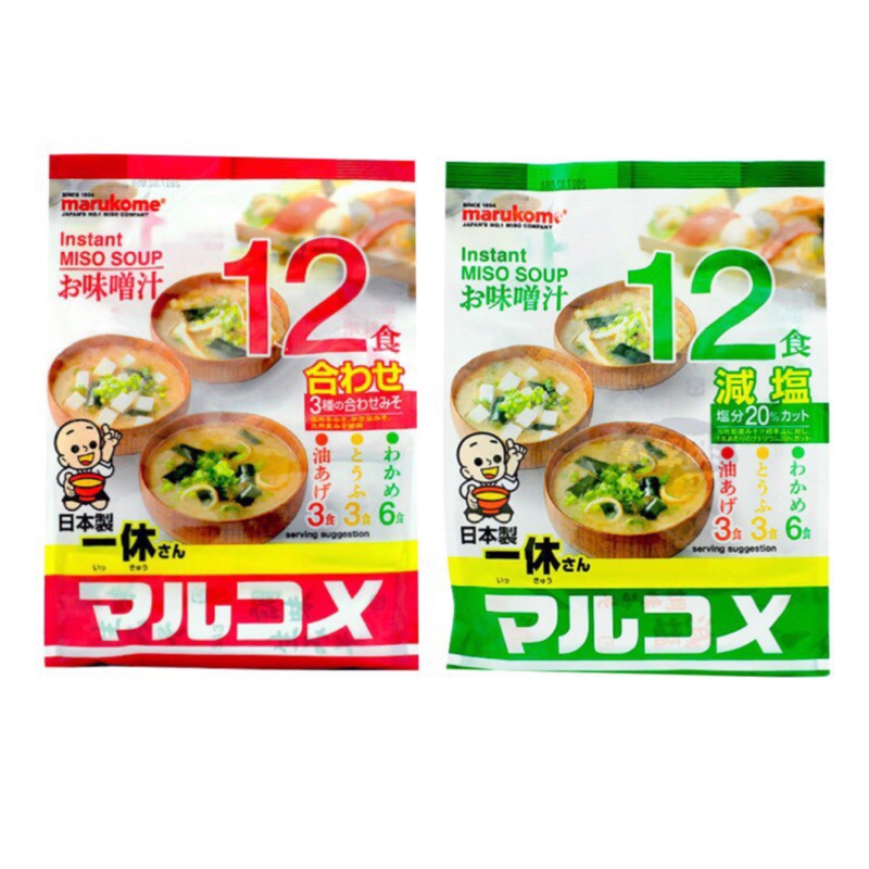 日本 一休 即食味噌湯 240g 減鹽 一袋12入一休味噌湯