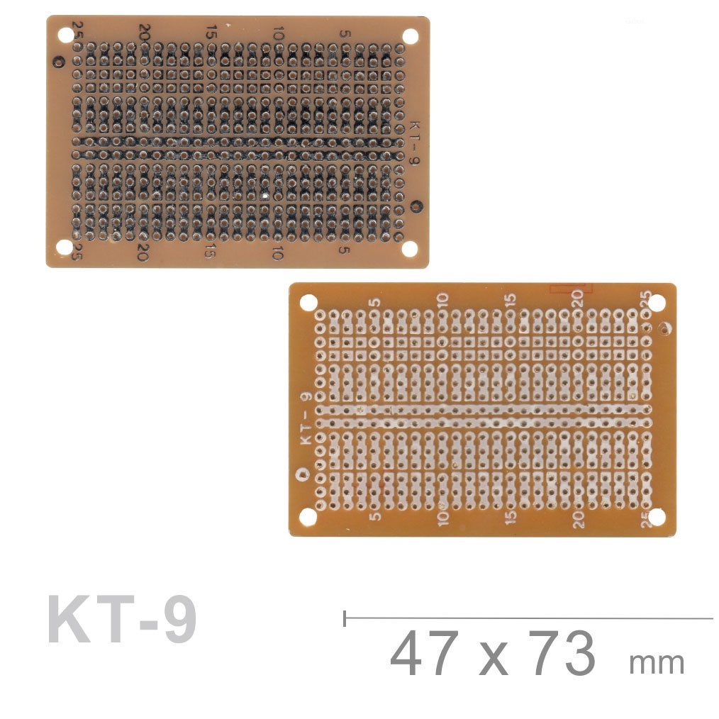 『聯騰．堃喬』KT-9 電木 47 x 73 x 1.6 mm 單面 PCB 萬用電路板 25x15孔 電木板 洞洞板