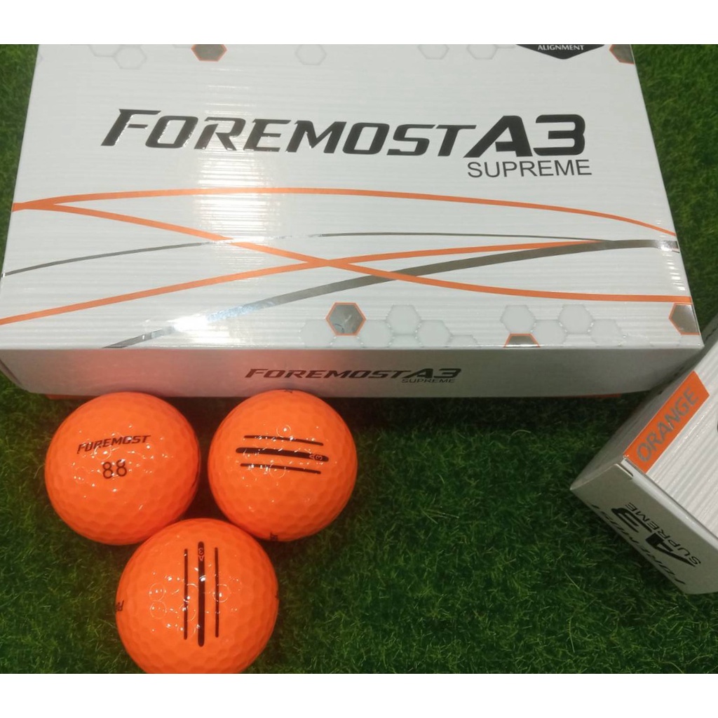青松高爾夫FOREMOST A3(3軸版-瞄準線 3層)高爾夫球 橘色~ $700元