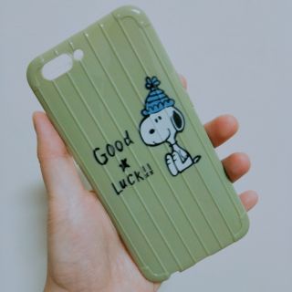 卡通 史努比 oppo r11 墨綠色 湖水綠 行李箱 手機殼