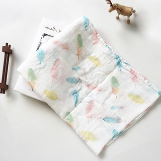 嬰兒紗布包巾蓋被 Muslintree 雙層手繪竹纖維浴巾-321寶貝屋