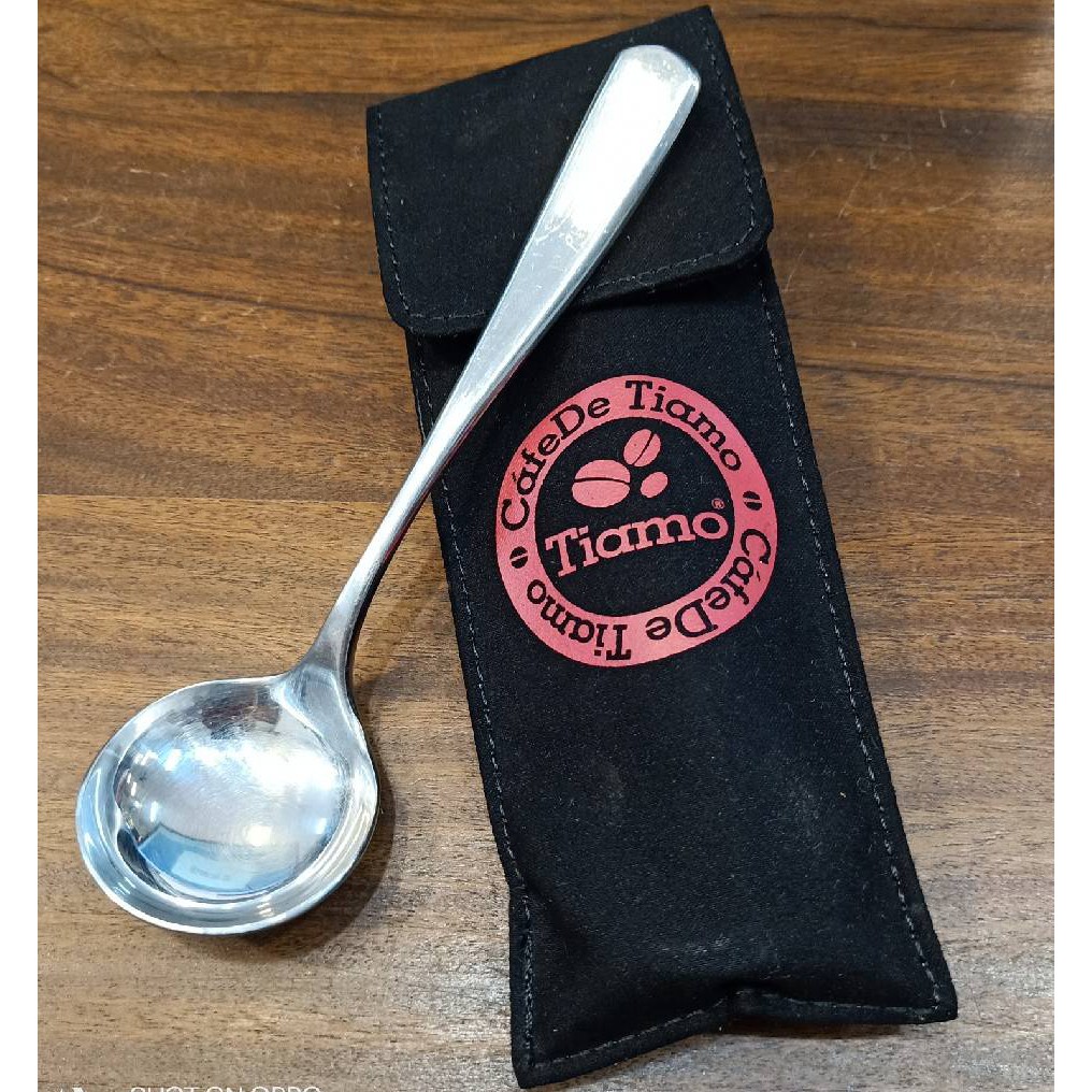 Tiamo SCAA 國際標準杯測匙 HD0197 咖啡烘焙錦標賽用匙 不鏽鋼杯測匙 專業杯測匙 咖啡匙 附收纳袋