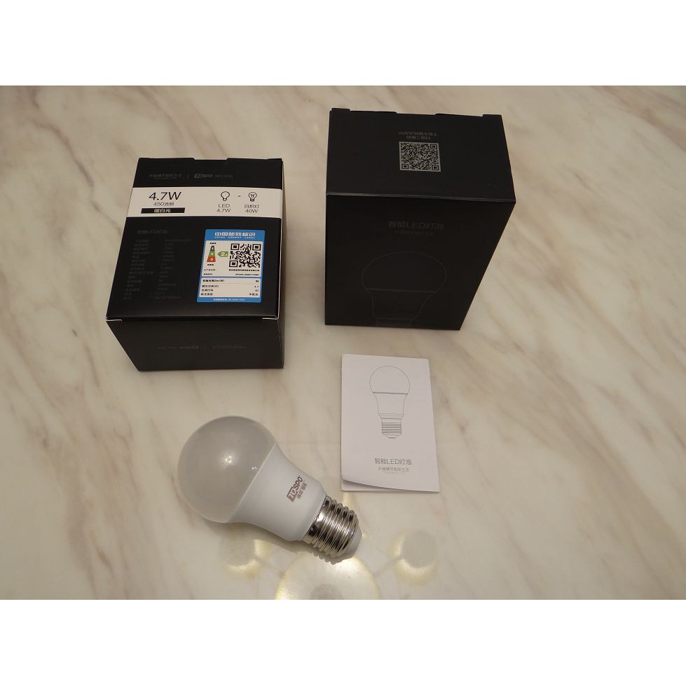 【全新】WIFI智能LED燈泡 4.7W 暖白光 Wi-Fi 智能LED燈泡 AI智能燈泡 APP 語音控制LED燈泡