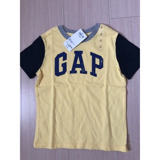 全新正品 gap 3T 黃色*黑色 短袖上衣 t恤 100cm/9 3y 棒球上衣 純棉