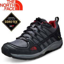 The North Face 男款 GORE-TEX 低筒登山健行鞋 幻影灰/龐貝紅/登山鞋鞋/00CJ8W/悠遊山水