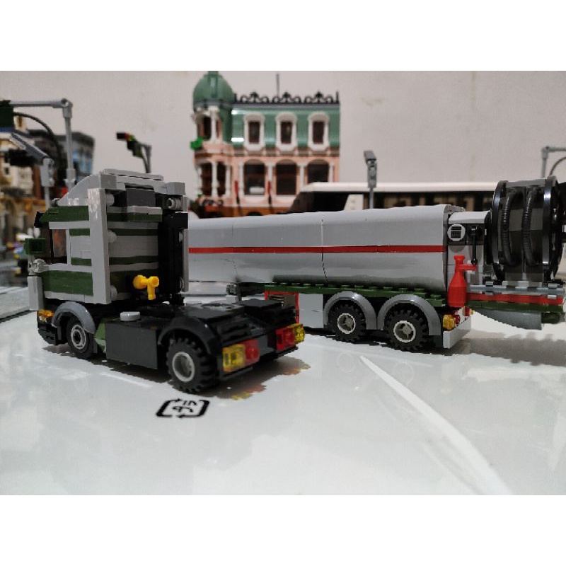 兼容樂高 LEGO 3180 CITY城市系列 油罐車Scania R113M 360 卡車頭塑料拼拆類男女拼裝積木街景