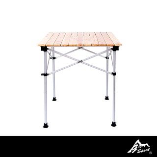 【外觀瑕疵福利品】Go Sport 四人木捲桌92347-OT - 原木色