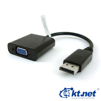 ~協明~ kt.net DisplayPort to VGA 轉換線 20cm / DP VGA 轉換線 轉頭 顯示卡用