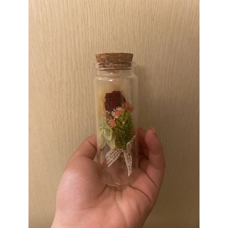 乾燥花 買賣場商品可以10元加購     擺飾 乾燥花玻璃瓶 乾燥花瓶 玫瑰乾燥花