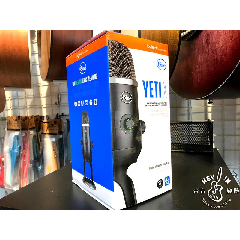 ＊合音樂器＊ 全新 美國 Blue Yeti X 電容式 USB 麥克風 黑色 新包裝