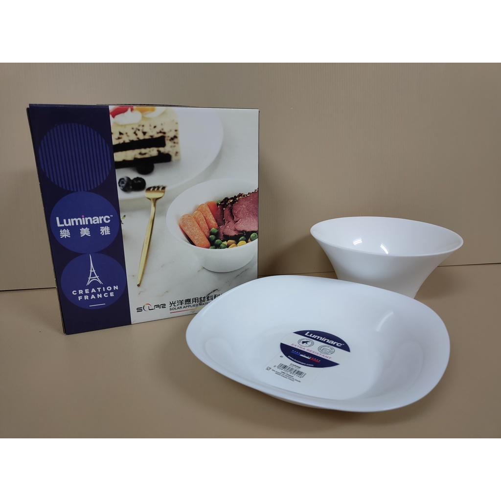 【101百貨】【2022】【光洋科】【Luminarc 樂美雅 光影沙拉碗盤二件組】【碗+盤】