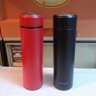 全新現貨 愛佳寶304雙層真空保溫杯450ml 黑色 紅色保溫瓶 攜帶水壺 水瓶