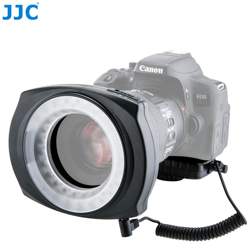 JJC 微距攝影環形補光燈 49-67mm口徑的鏡頭適用 贈轉接環 5000-6000K色溫 微距特寫高亮LED閃光燈