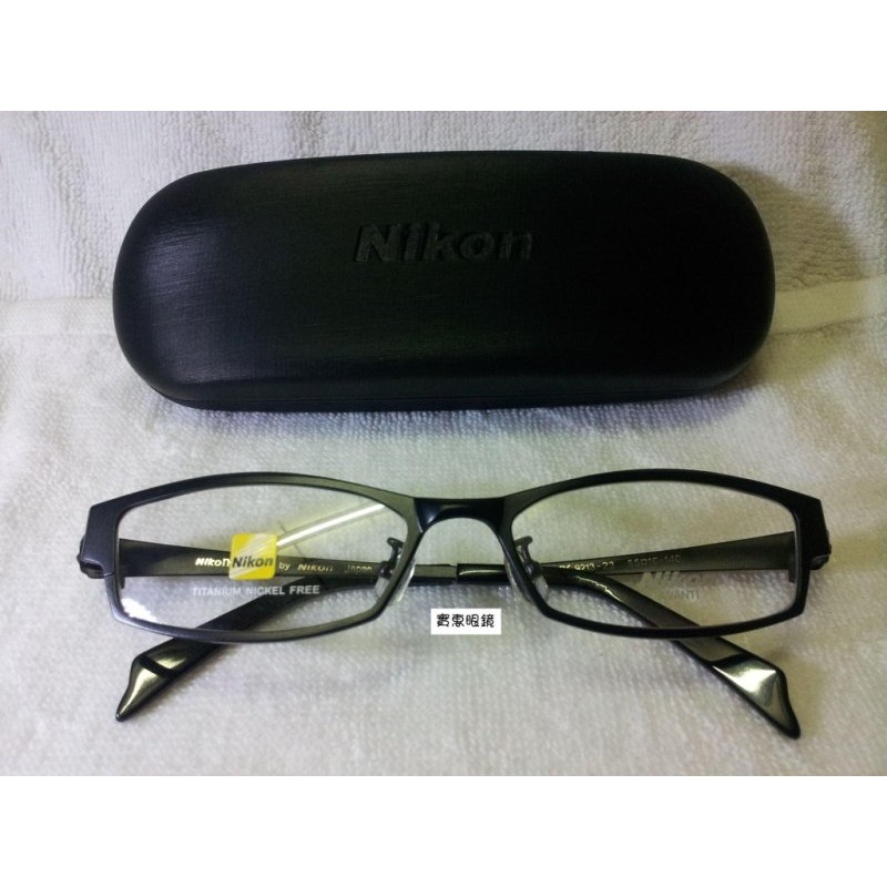 【實惠眼鏡】平光眼鏡鈦合金 尼康NIKON9213 全框鏡框 上班族超有型 有質感 全視線 抗藍光 變色鏡片均有售非雷朋