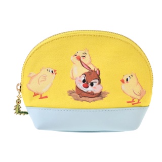 現貨 日本迪士尼正版 奇奇蒂蒂 化妝包 小收納包 飾品收納袋 隨身小包 黃色 小雞 送禮 奇奇 蒂蒂