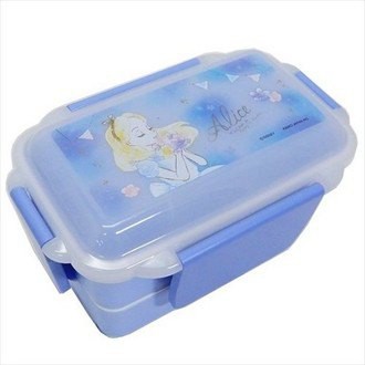 大賀屋 日本製 愛麗絲 雙層 便當盒 午餐盒 收納盒 餐盒 雙層盒  ALICE 迪士尼 夢遊仙境 J00014951