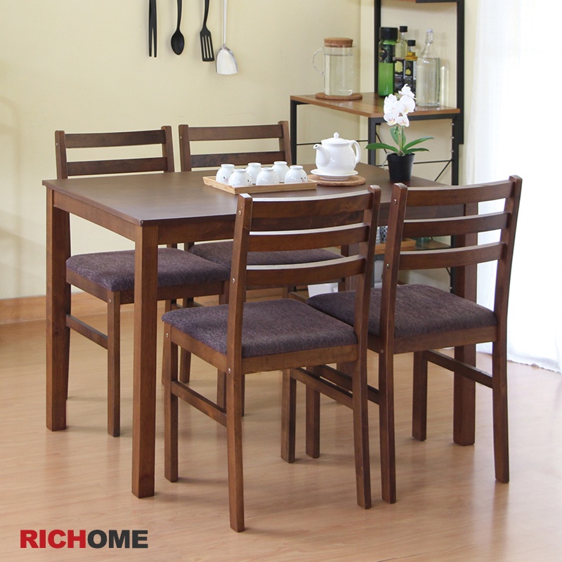 RICHOME    DS049   日式風格餐桌椅(1桌4椅)    餐桌椅組  一桌四椅 餐桌   餐椅