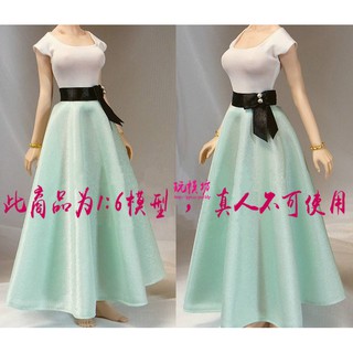 【玩模坊BA-530】1/6 OL 長裙禮服 套裝 熟女裝 洋裝 裙子 無袖 手工製作 PL205