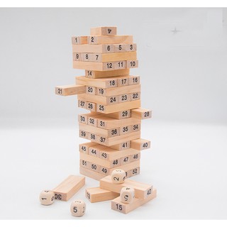 (現貨快出-台灣出貨）54片木質數字兒童疊疊樂積木 學習積木 數字積木