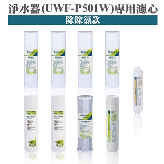ALYA歐漾 UWF-P501W淨水器一年份濾心(內含PP/活性碳/碳棒/麥飯石) 台灣製造 礦物質 除氯 全新公司現貨