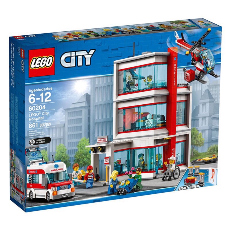 《艾芮賣場》LEGO 樂高 CITY 城市系列 60204 城市醫院 City Hospital 城市中的超大盒組