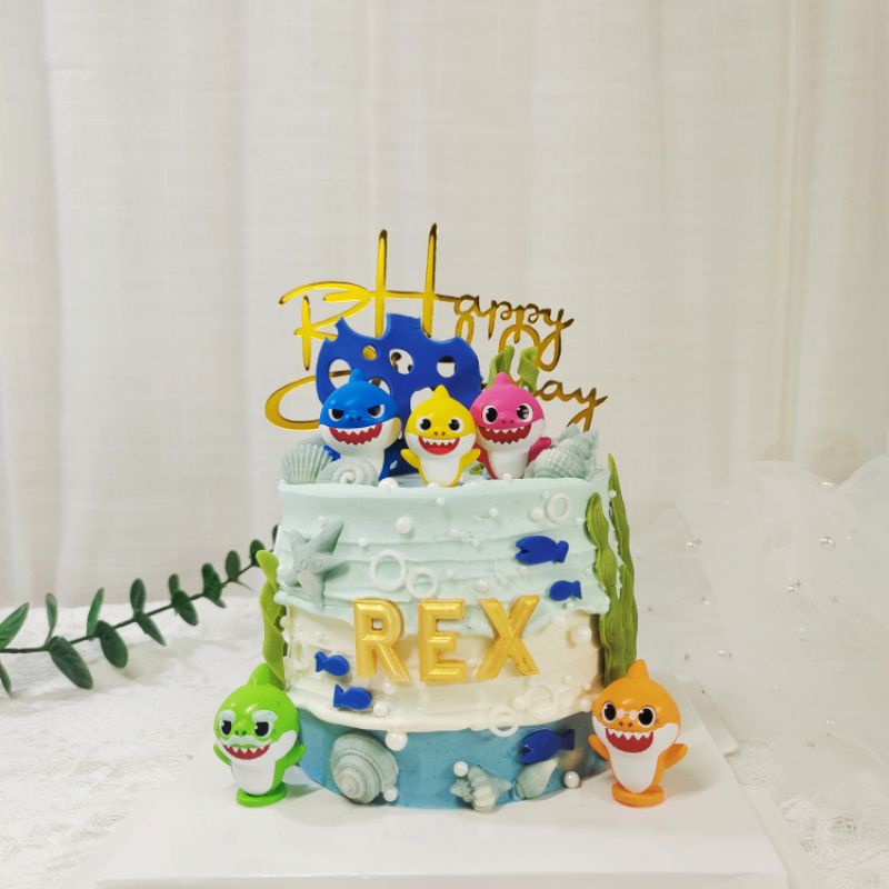 【yami_cake】台北客製化蛋糕 網美蛋糕 台北 中正 萬華 生日 慶生 週歲蛋糕 鯊魚寶寶 baby shark