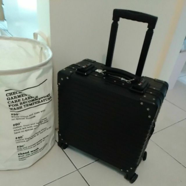 真皮 提把 登機箱 公事包 電腦包 旅行箱 18吋 不織布箱套