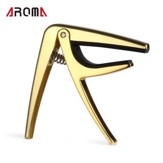 【三木樂器】AROMA AC-01 移調夾 民謠吉他 電吉他 快速 夾式 鋁合金 金色 Capo