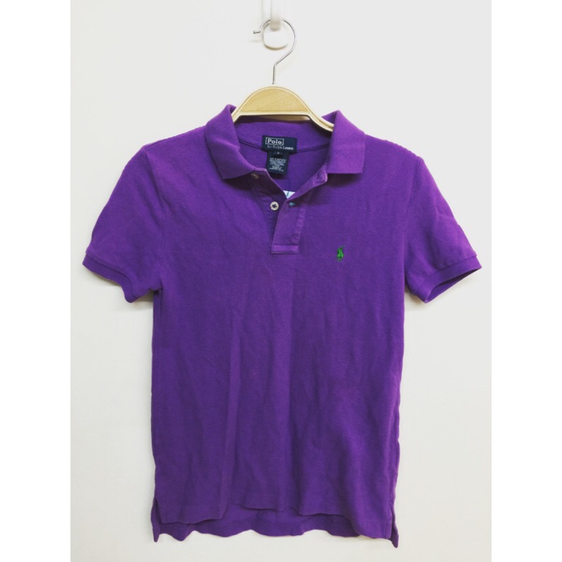 ［童裝］歐美品牌 Polo by Ralph Lauren 綠色小馬 正版100% 紫色短袖polo衫 排汗透氣有領上衣