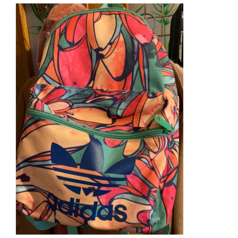 Adidas 愛迪達 塗鴉後背包 雙肩包 日本帶回