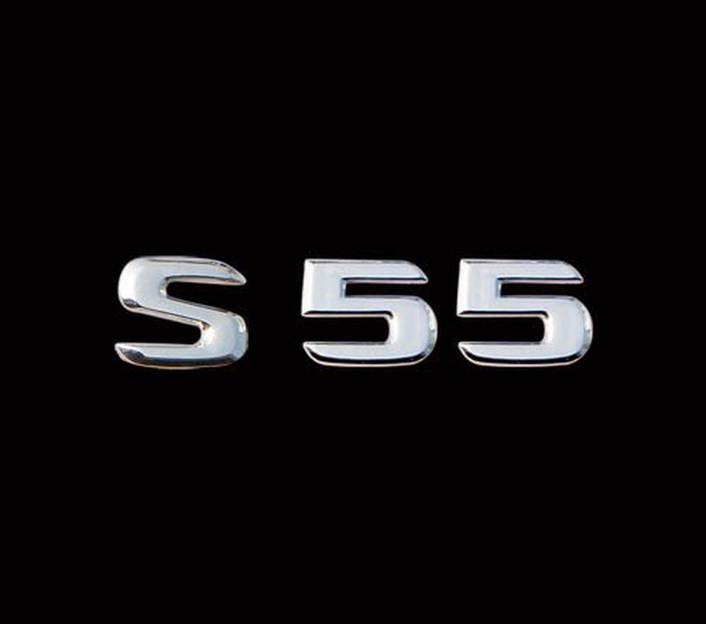 ~圓夢工廠~ 賓士 Benz S-class S55 後車箱鍍鉻字貼 同原廠款式 字體高度28mm