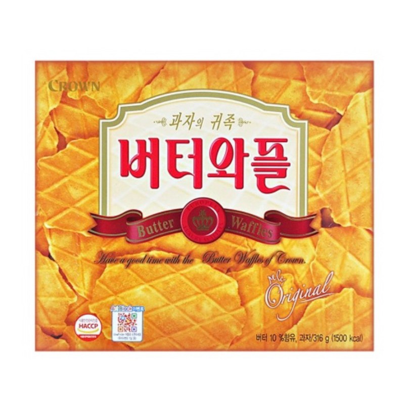 🇰🇷韓國代購🇰🇷韓國 Crown 皇冠奶油鬆餅餅乾 316g